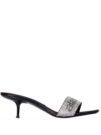 Shop black Alexander Wang Jessie 55mm crystal-embellished sandals with Express Delivery - Farfetch