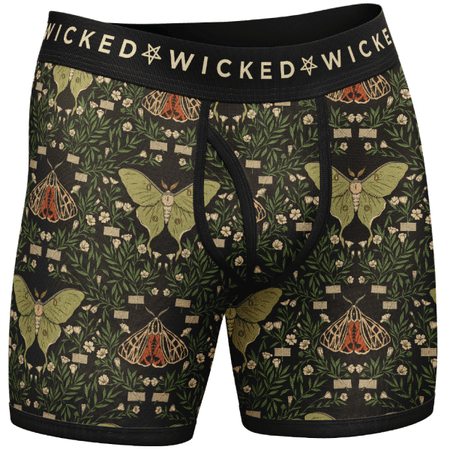 'Floral Moth' Boxer Briefs | Halloween Shirts For Witches | Wicked Clothes
