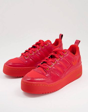 adidas Originals Forum Bold sneakers in red | ASOS