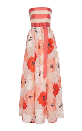 large_lela-rose-pink-strapless-floral-stripe-chiffon-dress.jpg (1598×2560)