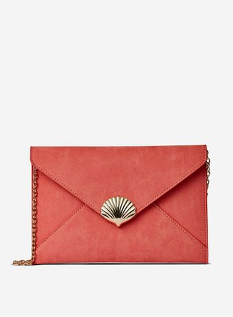 Coral Shell Clutch | Dorothy Perkins