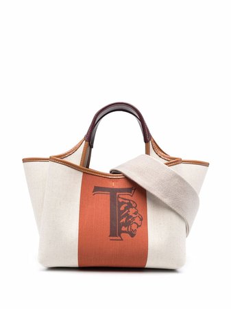 Tod's logo-print Tote Bag - Farfetch