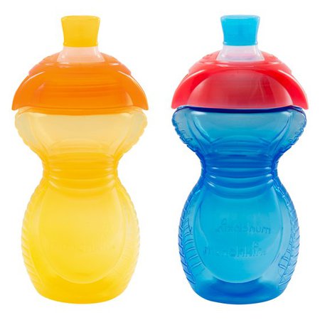 Red and Blue Yellow and Orange Sippy Cups