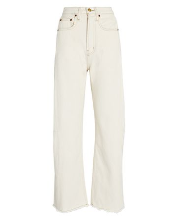 B Sides Jeans Lasso Straight-Leg Jeans In White | INTERMIX®
