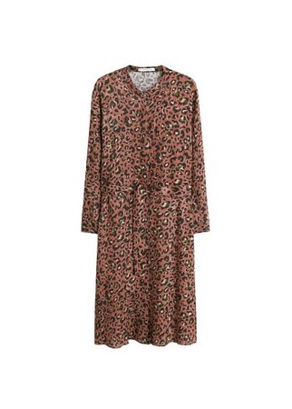 Violeta BY MANGO Leopard-print shirt dress