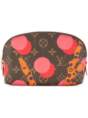 Louis Vuitton Vintage polka dot coral print logo make up bag £862 - Shop Online SS19. Same Day Delivery in London