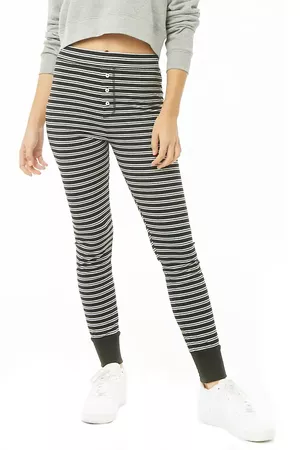 Striped Ribbed Joggers | Forever 21