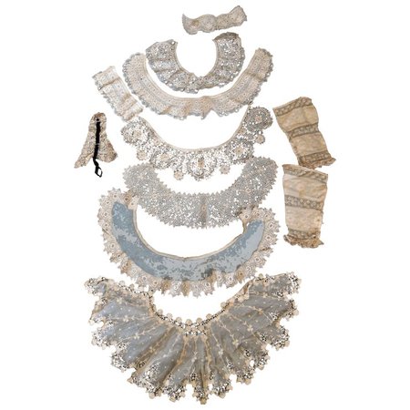 Antique Victorian Dress Blouse Collar & Cuff Lace Trim Box Lot : Valzak's Antique Treasures | Ruby Lane