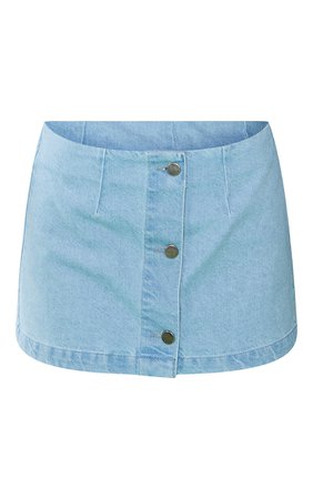 Light Blue Wash Low Rise Down Denim Micro Skirt | PrettyLittleThing USA