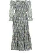 Women's Off Shoulder Floral Print Dress | CELINE | 24S