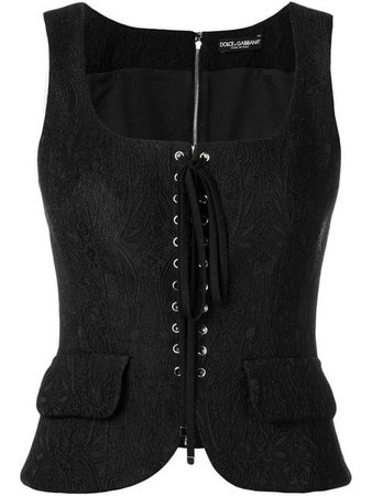 Dolce & Gabbana lace-up jacquard bustier $1,291 - Buy SS19 Online - Fast Global Delivery, Price