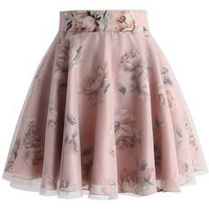 pink floral skirt