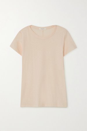 Pastel pink The Tee slub Pima cotton-jersey T-shirt | rag & bone | NET-A-PORTER