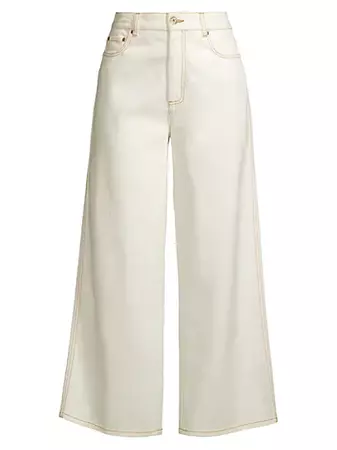 Shop Frances Valentine Sally Cropped Wide-Leg Jeans | Saks Fifth Avenue