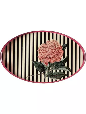 Gucci Flower print oval metal tray