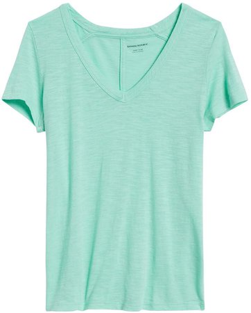 Slim Slub Cotton-Modal V-Neck T-Shirt