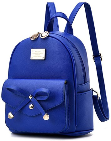 Amazon.com: Girls Bowknot Cute Leather Backpack Mini Backpack Purse for Women: Clothing