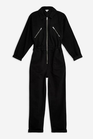 Short Sleeve Zip Boiler Suit | Topshop