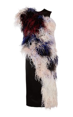 Feathered Midi Dress By Erdem | Moda Operandi