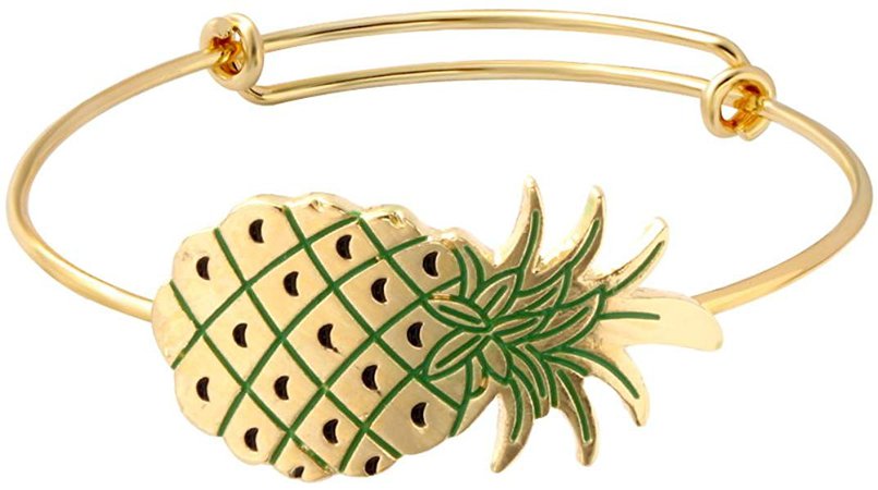 Amazon.com: SENFAI Charming Fruit Pineapple Bangle Bracelet Hand Jewelry Accessary for Women (Gold): Jewelry