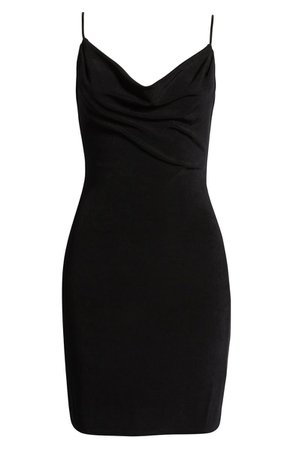 Solid Black Drape Neck Dress | Nordstrom