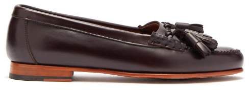 Hereu - Sierre Tassel Leather Loafers - Womens - Dark Brown