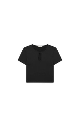 Stretch T-shirt with cut-out detail - Women's Just in | Stradivarius United States
