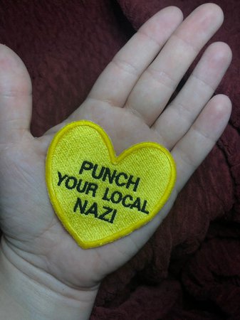 Punch Your Local Nazi Embroidery Stick On Patch Appliqué | Etsy
