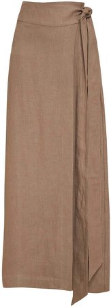 Bondi Born Universal Linen Wrap Skirt Size: M
