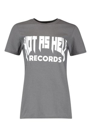 Oversized Hot As Hell Band T-Shirt | Boohoo