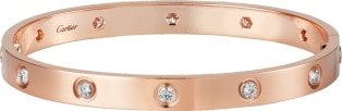 Cartier LOVE bracelet, 10 diamonds Pink gold, diamonds