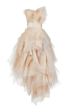 MATICEVSKINuclear Asymmetric Tiered Organza Gown