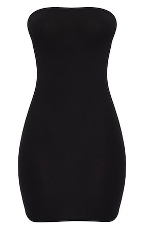 Black Jersey Bandeau Bodycon Dress. Dresses | PrettyLittleThing