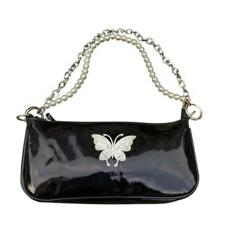 black and butterfly bag