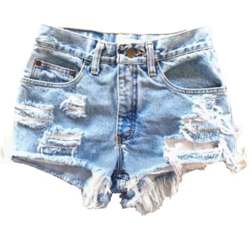Blue Ripped Shorts