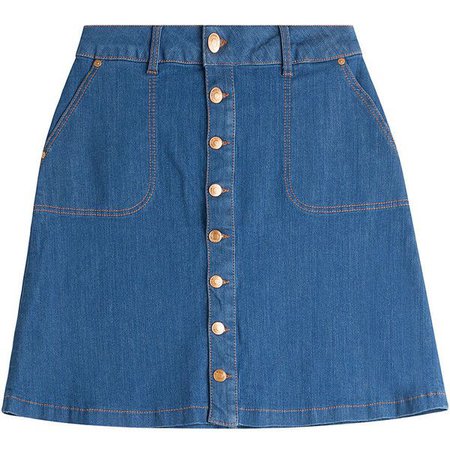 Hugo Button Front Jean Skirt