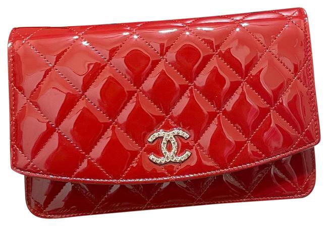 *clipped by @luci-her* Chanel Wallet on Chain Red Patent Leather Cross Body Bag - Tradesy