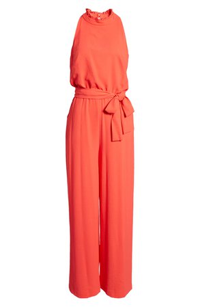 Vince Camuto Sleeveless Ruffle Neck Jumpsuit | Nordstrom