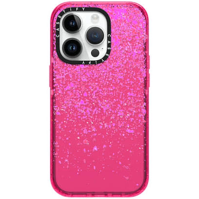 metallic glitter iPhone case pink