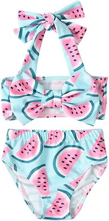 Amazon.com: Little Toddler Girls Bathing Suit Swimwear Bikini Floral Two Piece Swimsuit Bottoms Swimming Suit 7X Blue: Clothing, Shoes & Jewelry