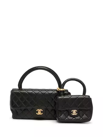 CHANEL Pre-Owned CC diamond-quilted two-in-one Bag - Farfetch