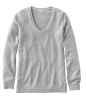 Woman vneck gray sweater cashmere