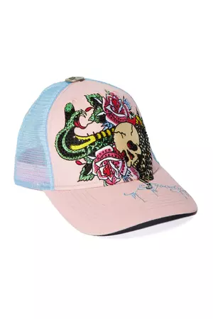 Ed Hardy Trucker Hat - Pink/combo | Fashion Nova, Accessories | Fashion Nova