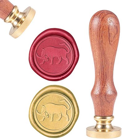 Amazon.com: CRASPIRE Wax Seal Stamp Taurus, Sealing Wax Stamps Retro Wood Stamp Wax Seal 25mm Removable Brass Seal Wood Handle for Envelopes Invitations Wedding Embellishment Bottle Decoration Gift Packing: Industrial & Scientific