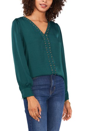 Vince Camuto Studded Blouse | Nordstrom