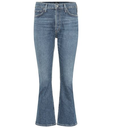 Demi cropped high-rise jeans