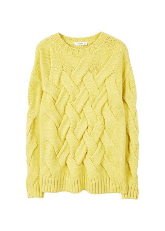 MANGO Knitted braided sweater