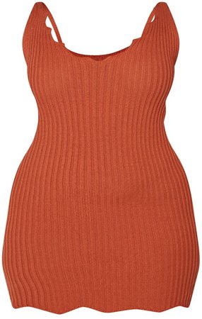 plt orange plus size dress