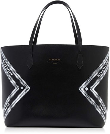 Wing Printed Leather Tote