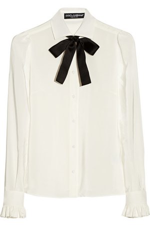 Dolce & Gabbana | silk crepe de chine pussy-bow blouse